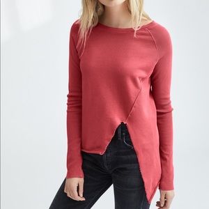 Frank & Eileen Asymmetric Sweatshirt - Vintage Red